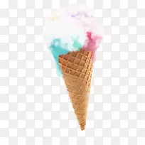 冰淇淋锥，华夫饼，甜点食品-冰淇淋