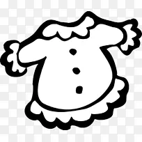 剪贴画儿童服装小黑连衣裙