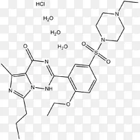 PDE 5抑制剂酶抑制剂伐地那非磷酸二酯酶抑制剂HCL分子间作用力