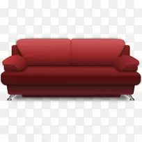 剪贴画沙发床红色沙发椅