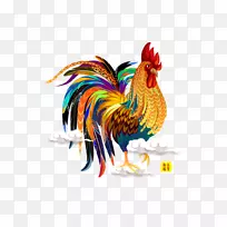 鸡水墨画画家插图