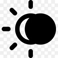 日食电脑图标剪贴画月食符号