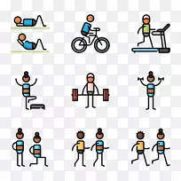 健身运动电脑图标健身中心剪贴画-苹果健身