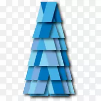 圣诞树三角形圣诞节日对称-圣诞树