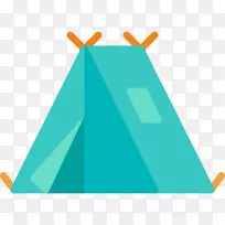 产品设计三角夹艺术背包帐篷在树林里露营