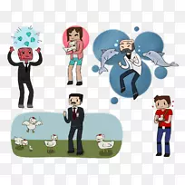 插画剪贴画人类行为产品-你知道游戏Tumblr吗？