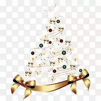 圣诞树，圣诞日，圣诞装饰品，剪贴画，圣诞老人-圣诞树
