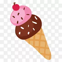 那不勒斯冰淇淋圆锥形圣代皮