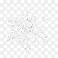 对称图案线雪花树-雪花