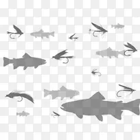 安魂利姆鲨鱼剪贴画鱼产品-飞行捆绑标志
