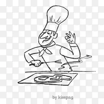 卡通厨师烹饪透明剪报.png-厨房