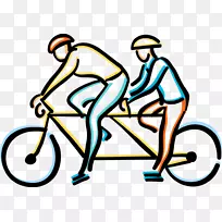 双人自行车剪贴画自行车图形.自行车