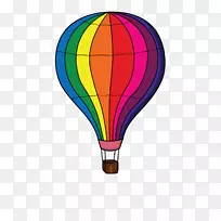 热气球图像绘画.热气球