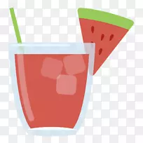 草莓汁水果饮料图形.冰饮料