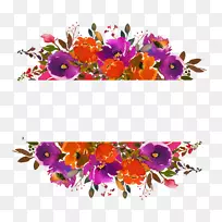 剪贴画花束水彩画形象花卉