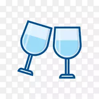 酒杯鸡尾酒电脑图标饮料-葡萄酒杯卡通