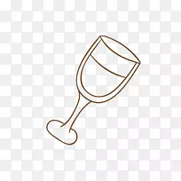 杯形图像设计图形词干-葡萄酒玻璃卡通