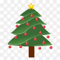 圣诞树，圣诞日，圣诞卡，圣诞装饰品，圣诞老人-圣诞树
