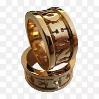 结婚戒指银金身珠宝戒指