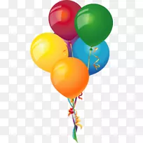 玩具气球生日派对贺卡和便笺-气球