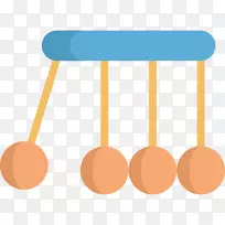 可伸缩图形牛顿摇篮计算机图标动量-科学