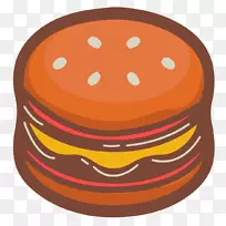 芝士汉堡包png图片快餐-汉堡包卡通