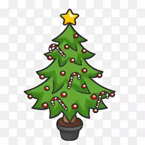 圣诞节，扔枕头，圣诞树，圣诞老人，莫罗兹-简单的圣诞树