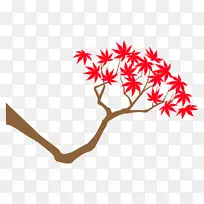 剪枝艺术植物茎叶线