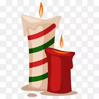 圣诞日图形新年设计图-圆木蜡烛