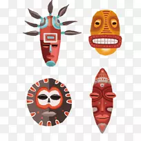 传统非洲面具图形免费摄影.Billerica印度标志