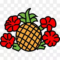 夏威夷比萨饼夹艺术菠萝图像png图片.菠萝