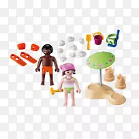 Playmobil 9004超级4巨型猿猴动作&玩具-沙滩上的孩子们-玩具