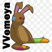 剪贴画复活节兔子插图动物