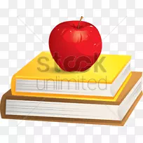 教科书教育学校学习-书本上的苹果