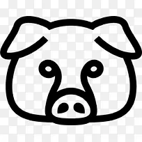 野猪可伸缩图形剪辑艺术png图片.猪标志