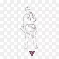 手指鞋的内部结构。有限公司素描人体腿美学家插图