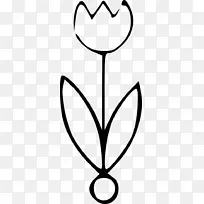 剪贴画叶线艺术植物茎-图像SVG