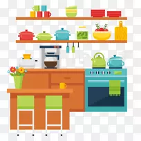 电脑图标图形插图厨房版税-免厨房
