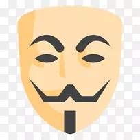 盖伊福克斯面具电脑图标匿名面具