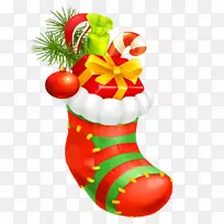 圣诞老人圣诞图案圣诞长袜夹艺术圣诞装饰品装饰圣诞袜