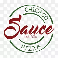 芝加哥式比萨饼商标-过夜徽章
