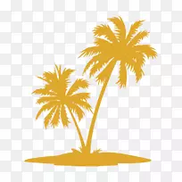 棕榈树图形剪贴画插图图像树