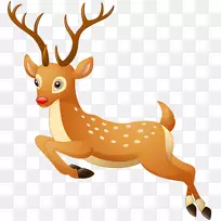 鲁道夫圣诞老人驯鹿图形图像-驯鹿徽章
