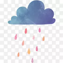 雨云图像插图png图片.土坯水彩