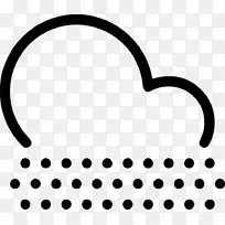 云计算机图标剪辑艺术雨天气-云
