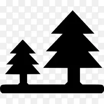圣诞树森林山丘俱乐部剪贴画云杉