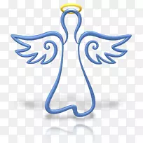 感知丝带符号形象天使-抵抗轮廓