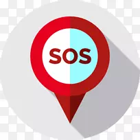 电脑图标可伸缩图形SOS个人安全应用
