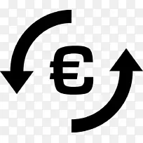 符号货币计算机图标欧元符号