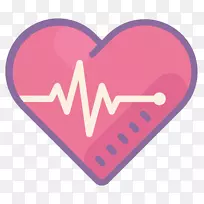电脑图标心脏脉搏图像表情-心脏